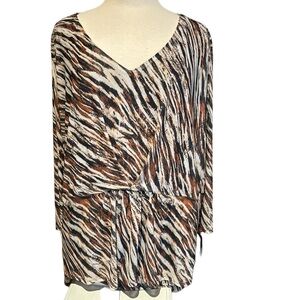 Emaline plus 3X vneck tunic top NEW